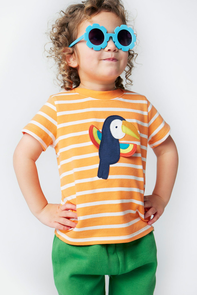 Easy On Interactive T-shirt - Tangerine Breton/Toucan