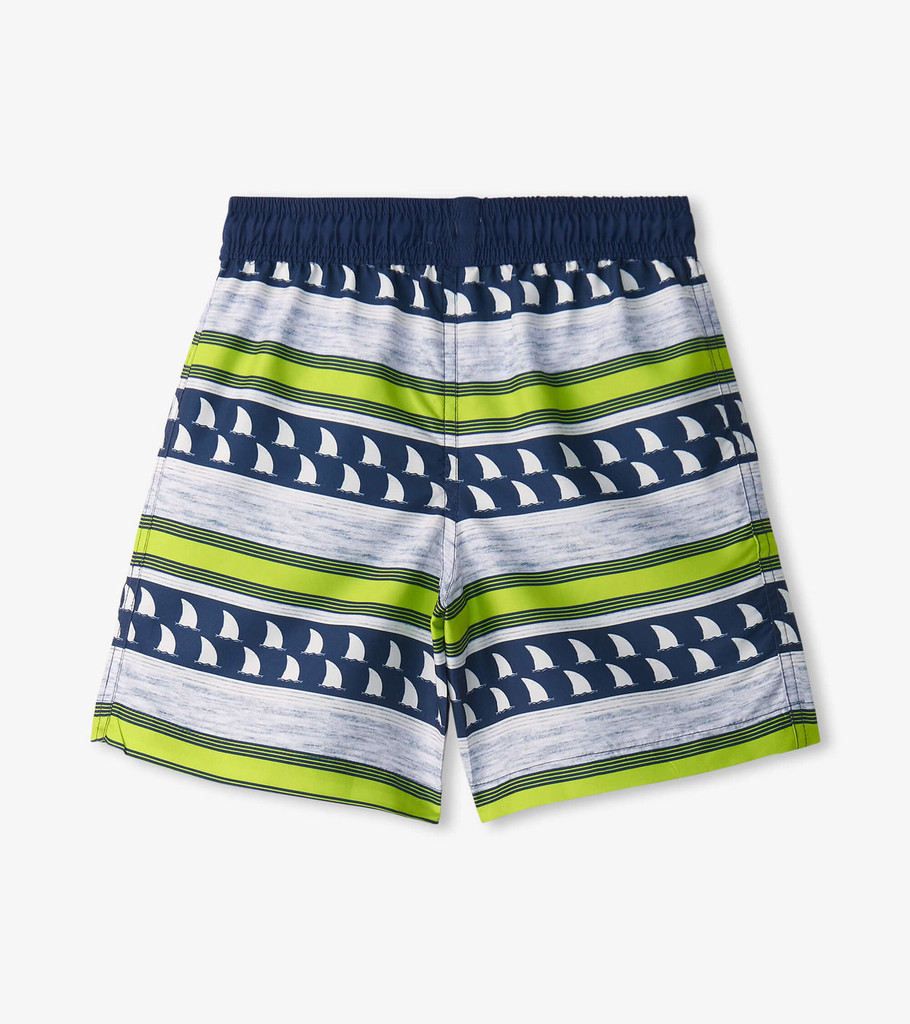 Fins and Stripes Swim Trunks