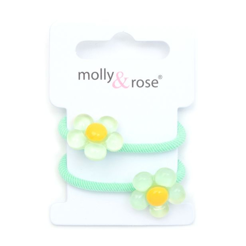 Flower Motif Elastics 2pk