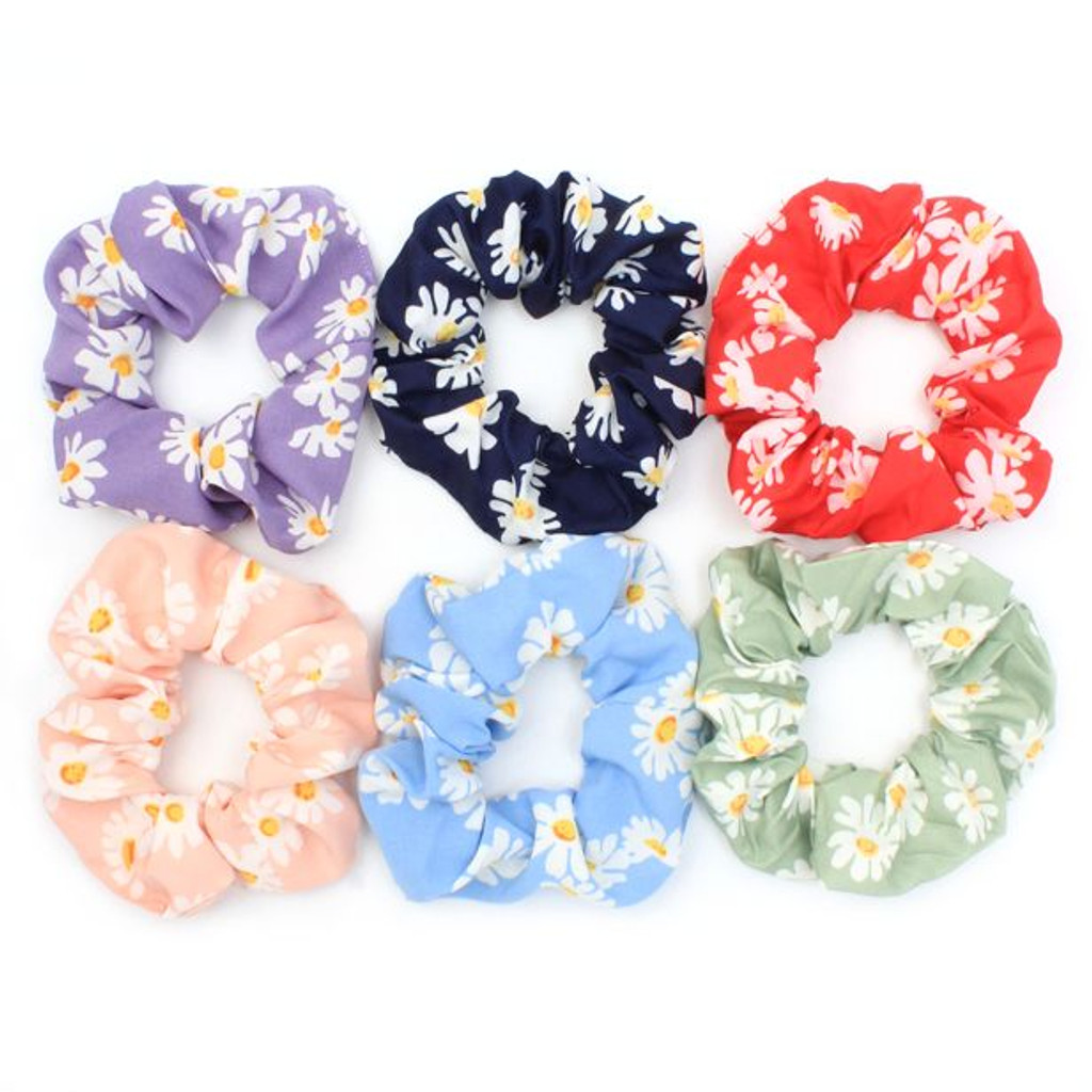 Daisy Print Scrunchie