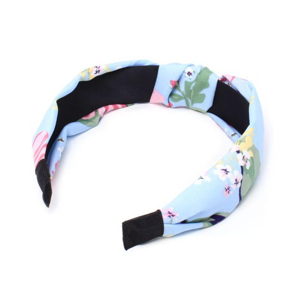 Wide Floral Print Knotted Aliceband