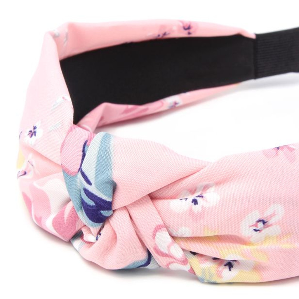 Wide Floral Print Knotted Aliceband