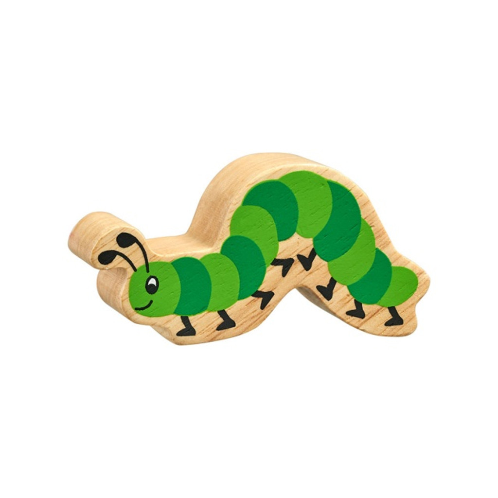 Natural Wooden Green Caterpillar