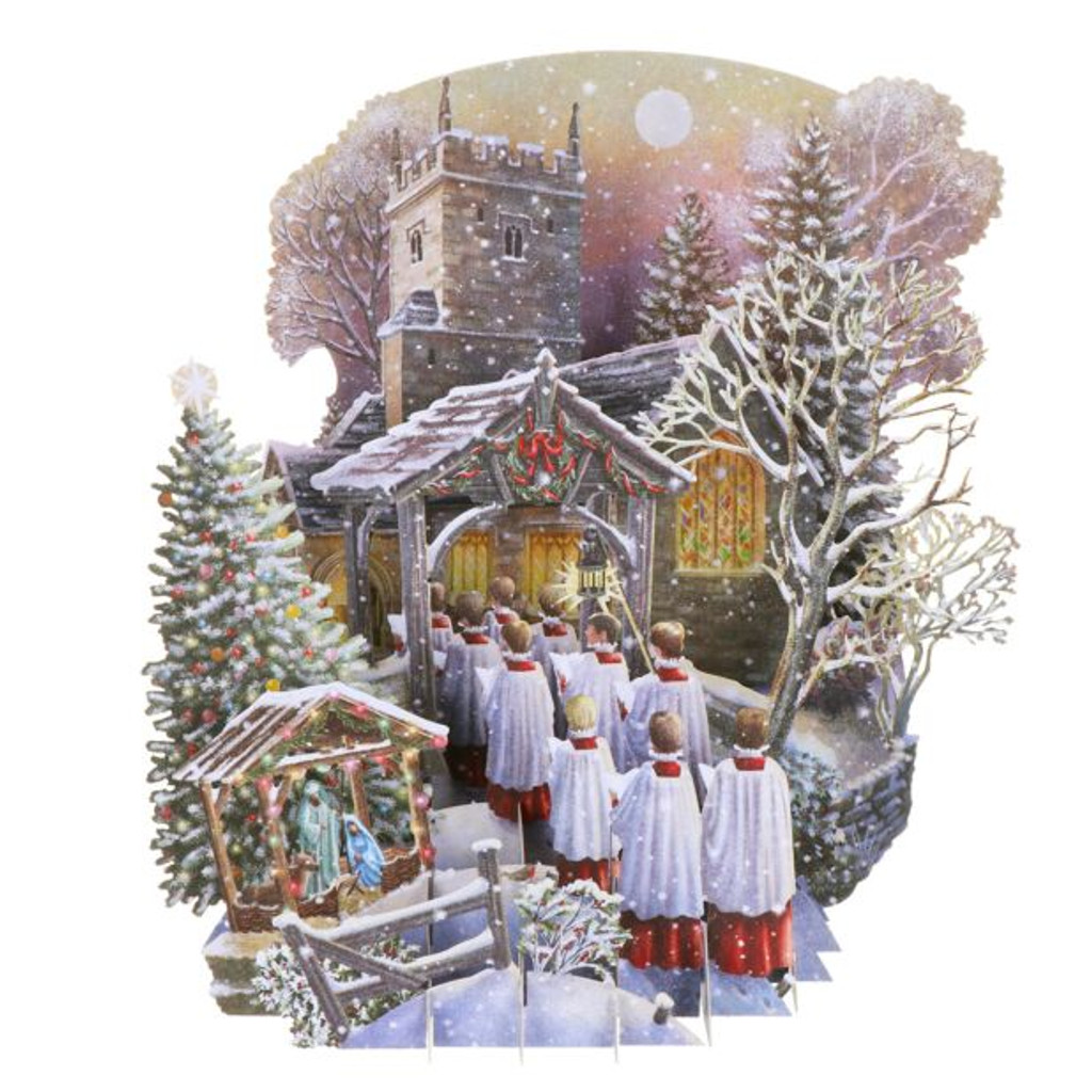 Christmas Choir 3D Christmas Card XTW034
