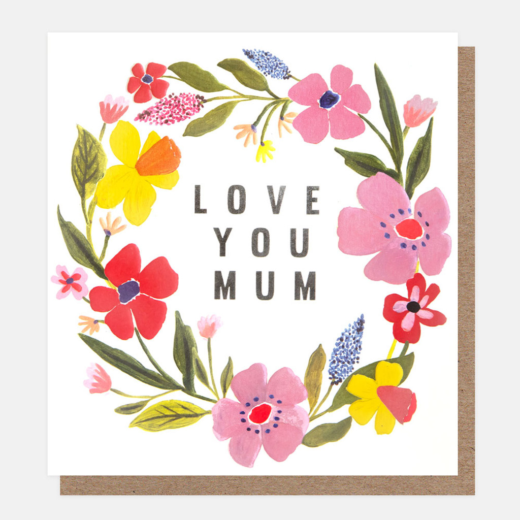 Love You Mum Spring Floral Wreath MTH023