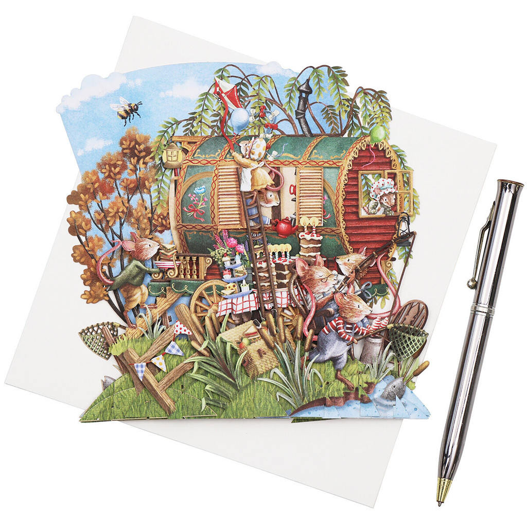 Mouse Funtime! - Top of the World Pop Up Greetings Card TW062