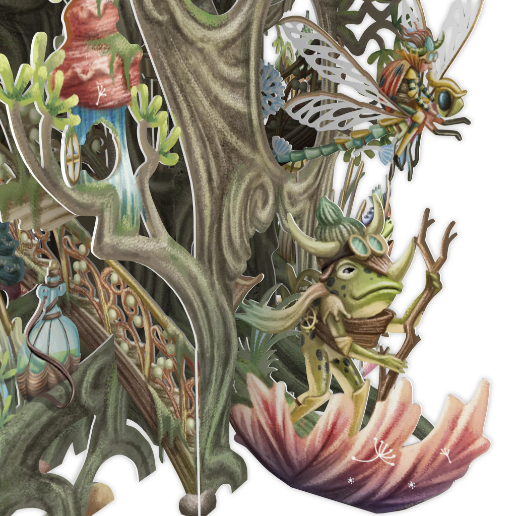 Fairy House On The River - 3D Pop Up Greetings Card3D039