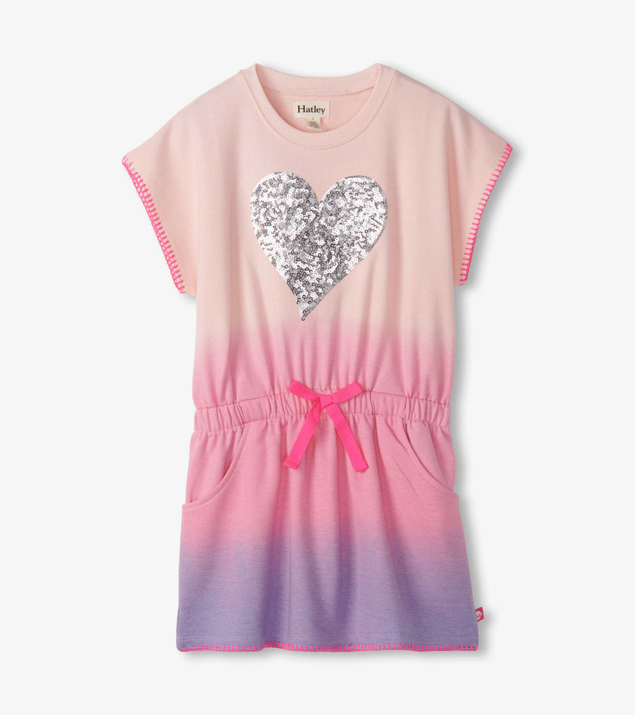 Sequin Heart Pull-On Dress