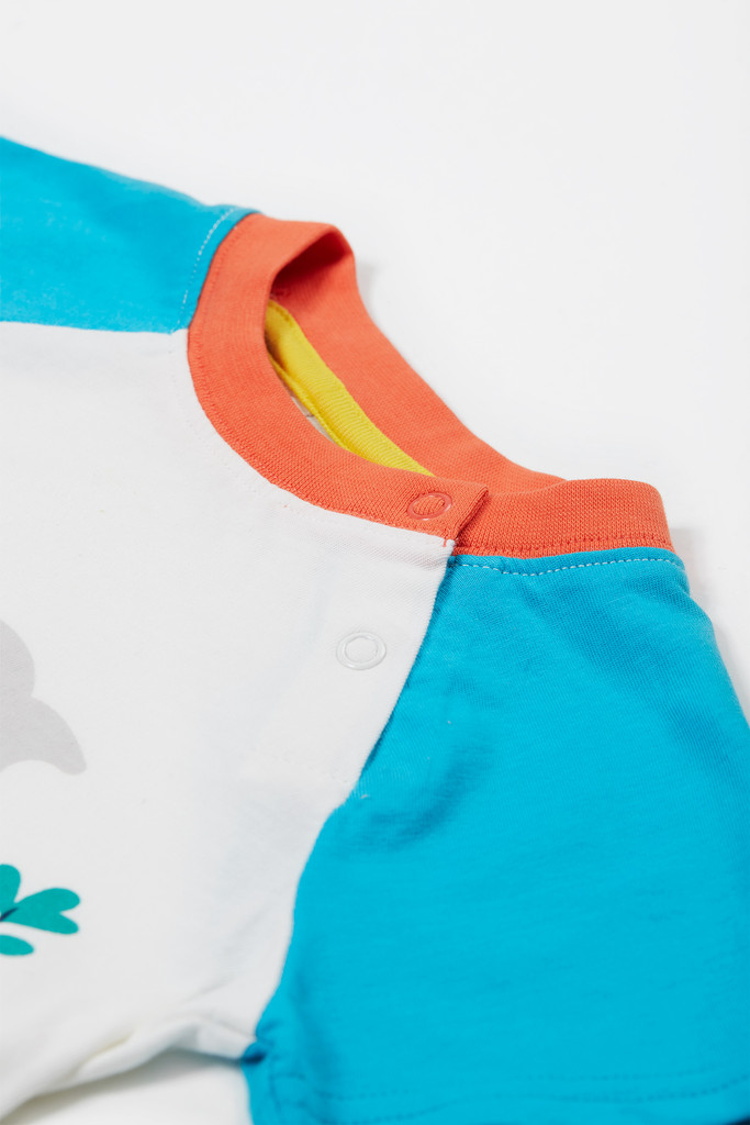 Reid Raglan T-shirt - Soft White/Sea Life Whale