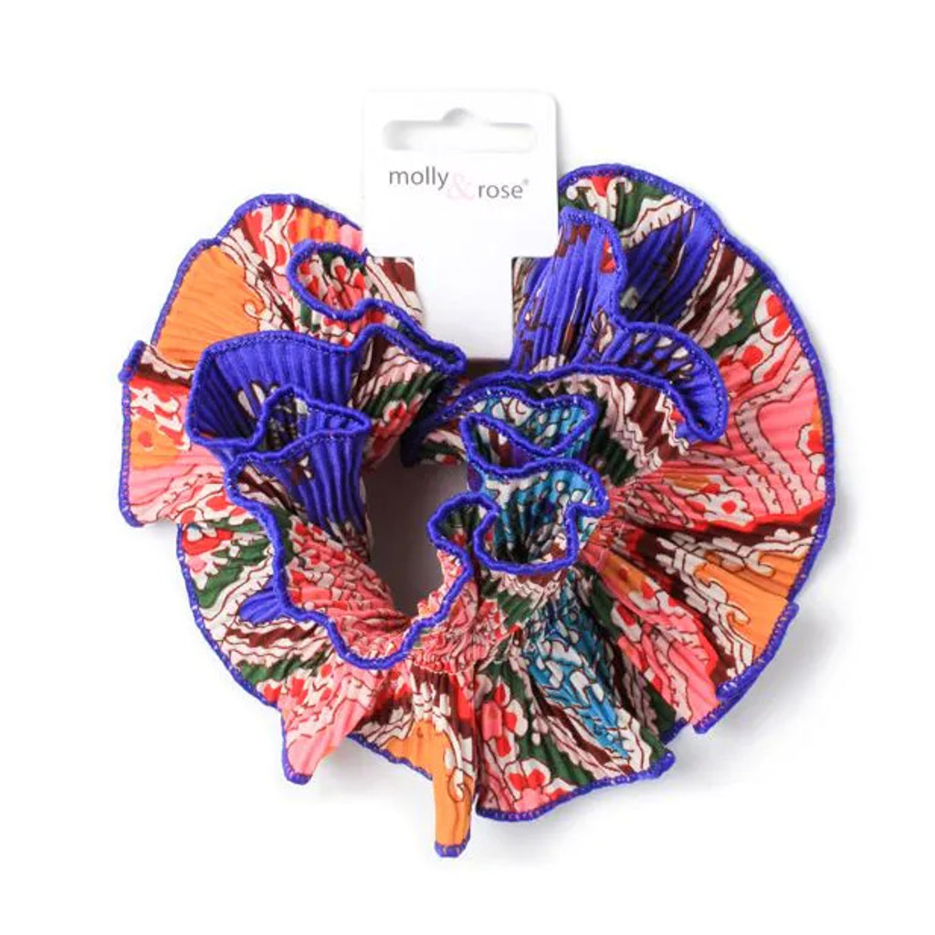 Indian Print Ribbed Scrunchie