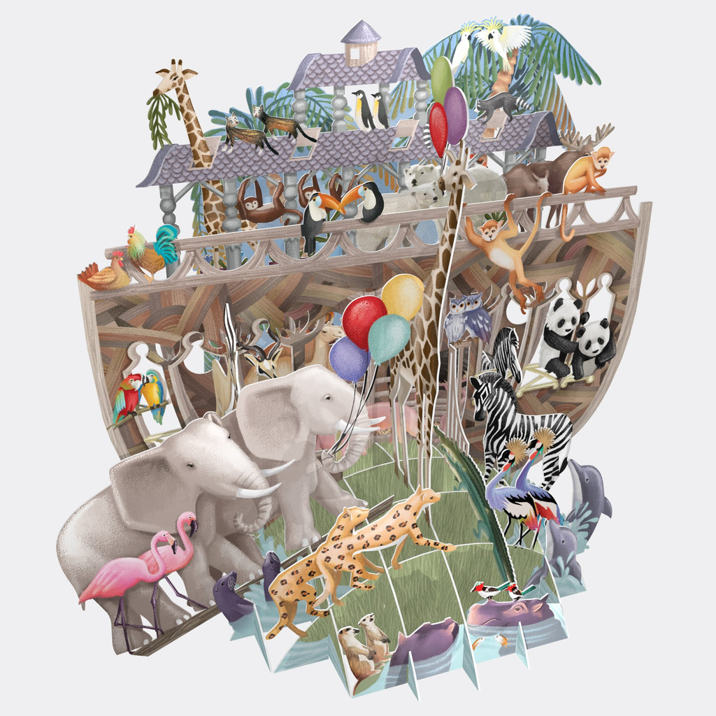 Noah's Ark - Top of the World Pop Up Greetings Card TW029
