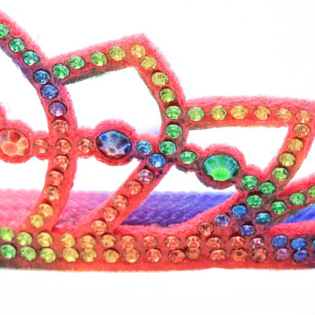 Rainbow Felt Crown Aliceband With Diamantes