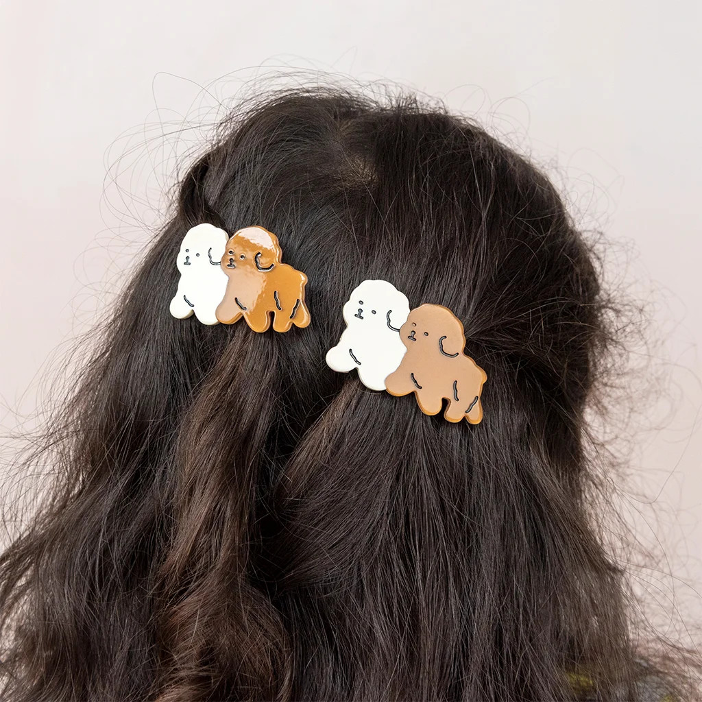 Hair Clips (set of 2) - Puppies