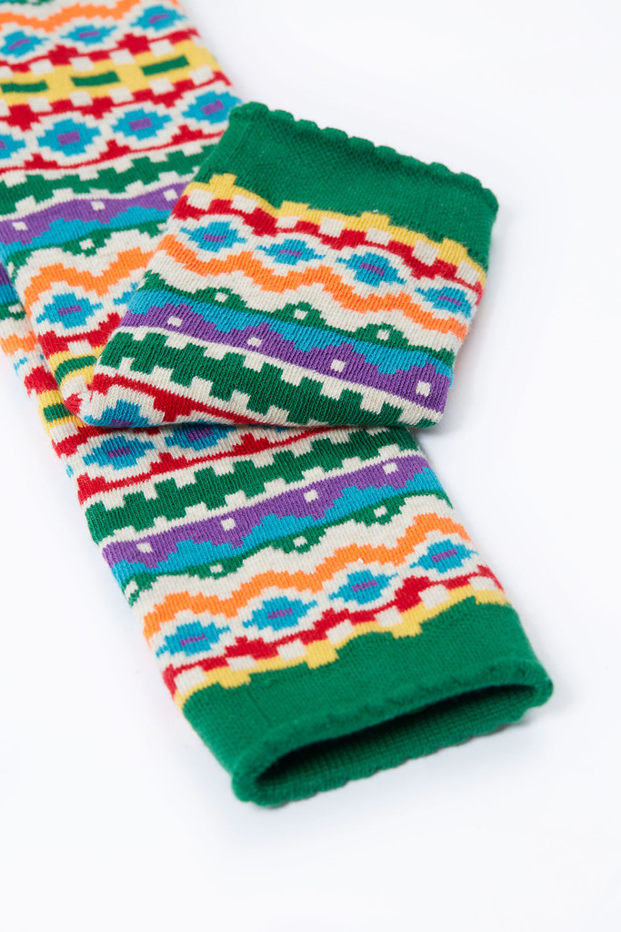 Little Knitted Leggings - Bear Fair Isle