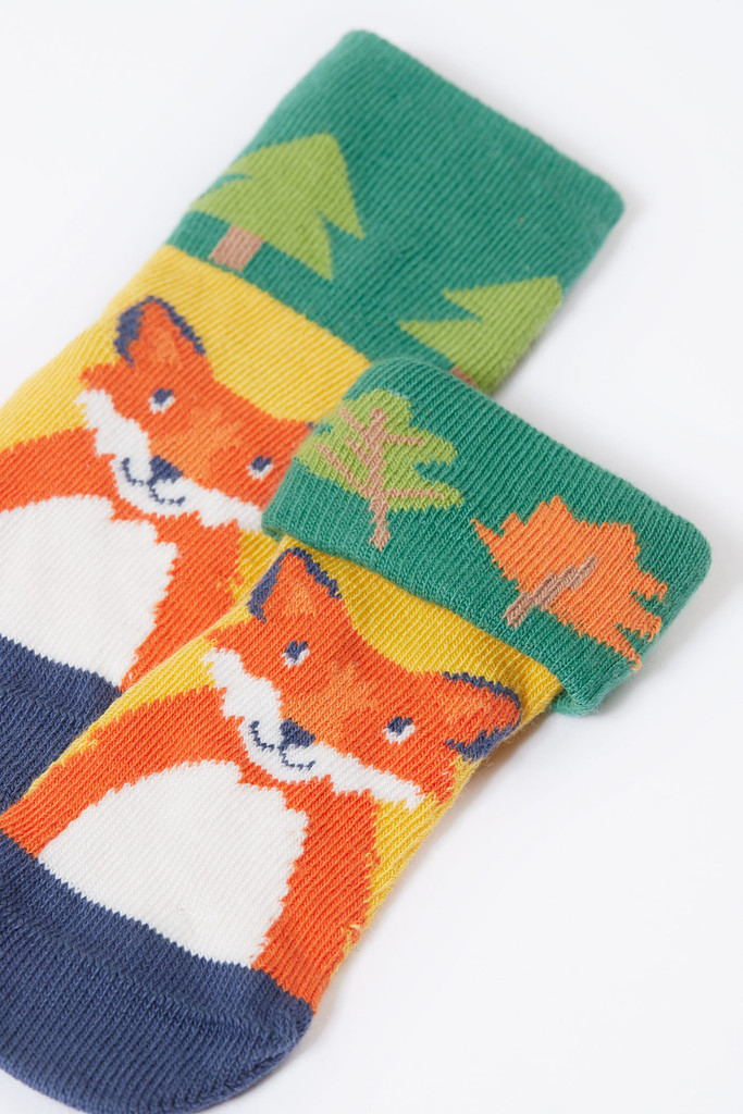 Fun Fold Over Socks 2 Pack - Woodland Pals Multipack