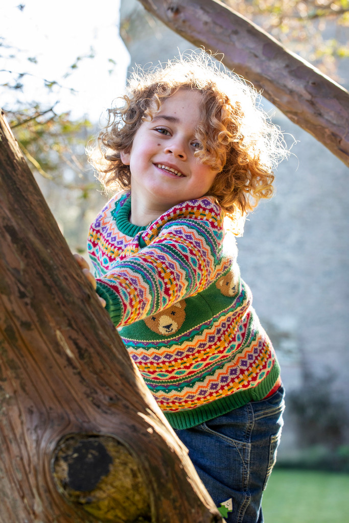 Fowey Fairisle Knitted Jumper - Bear Fair Isle