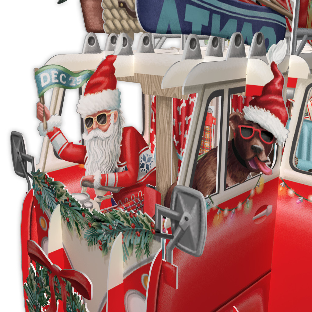 Christmas Camper 3D Christmas Card X3D023