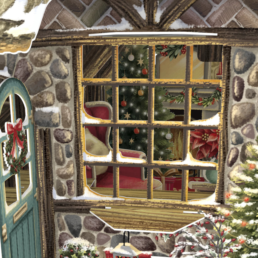 Cosy Christmas Cottage - 3D Christmas Card X3D031