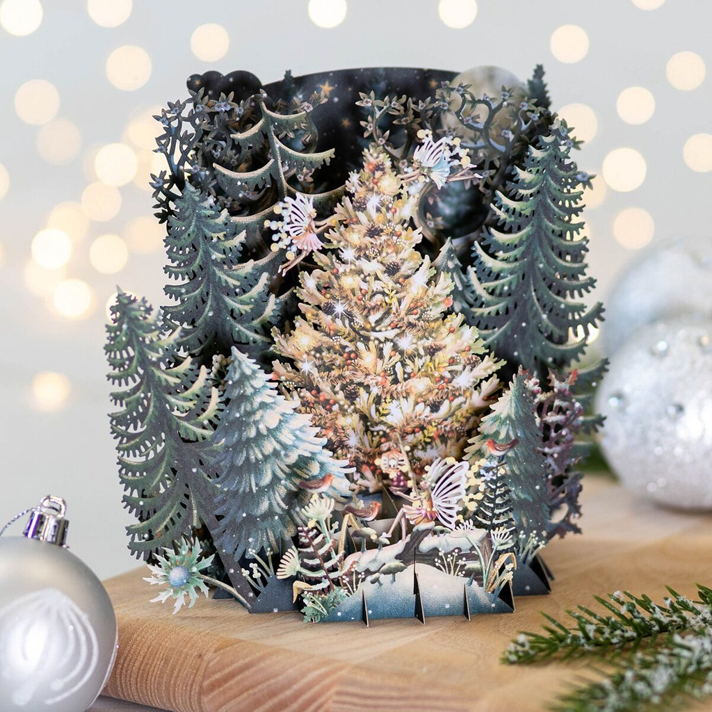 Trees 3D Christmas Card XTW036