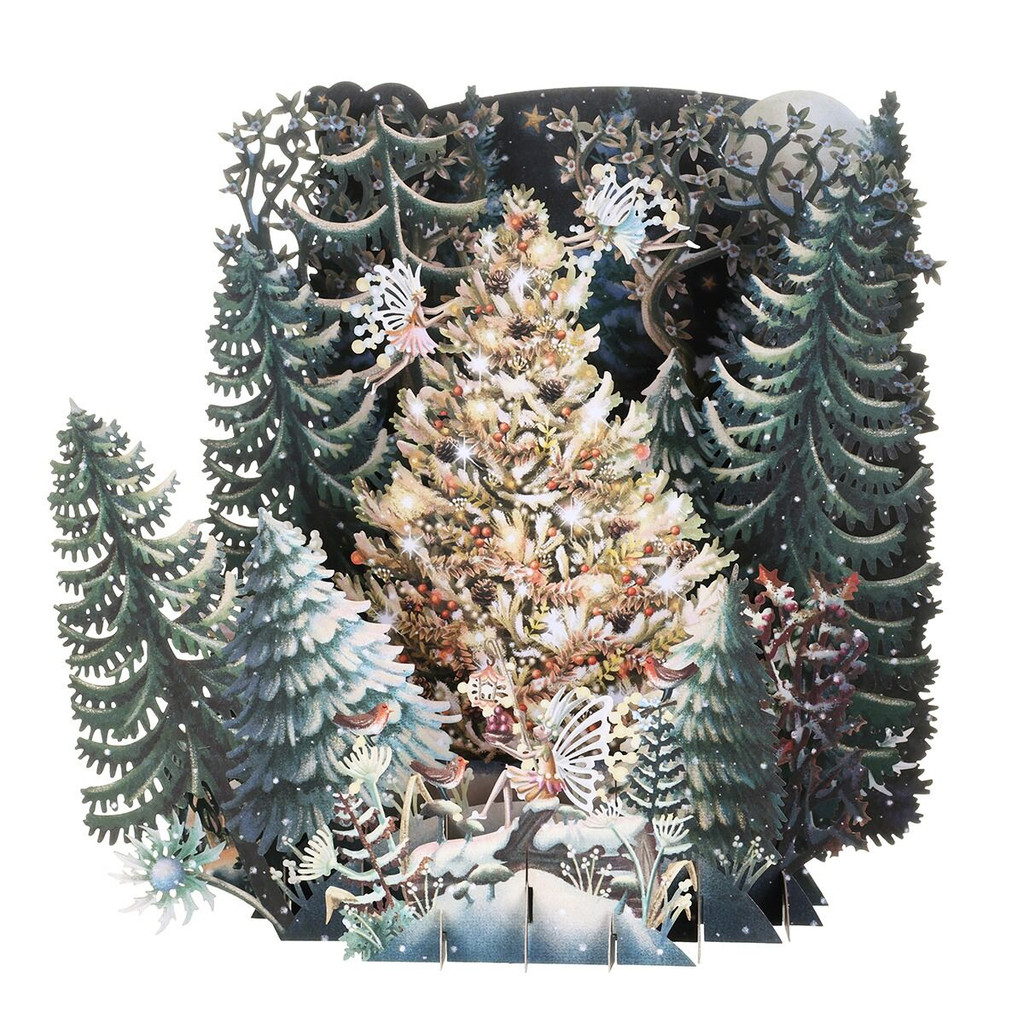 Trees 3D Christmas Card XTW036