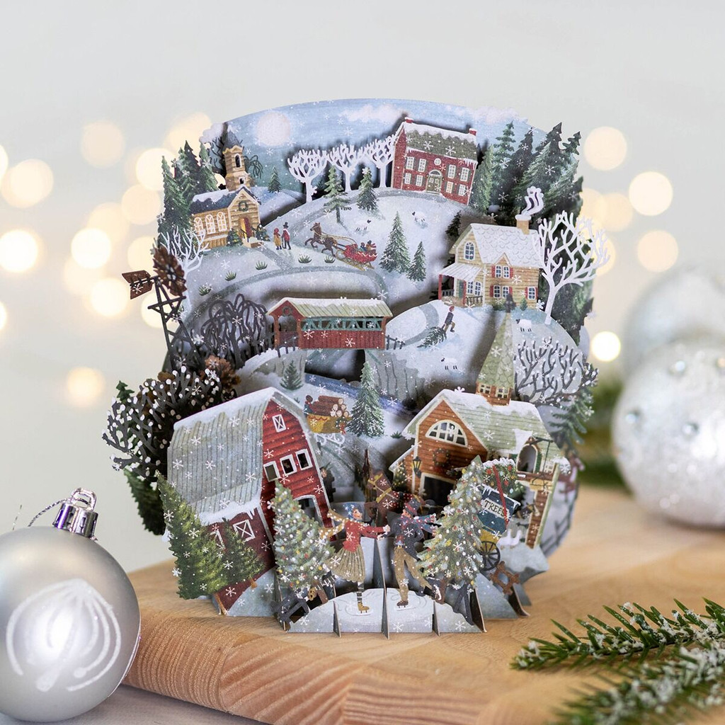 Christmas Folk 3D Christmas Card XTW037