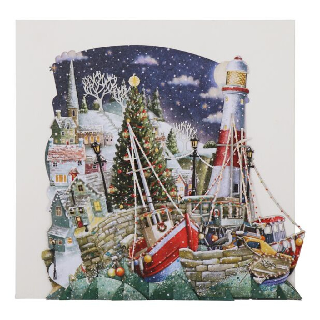 Christmas Harbour 3D Christmas Card XTW039