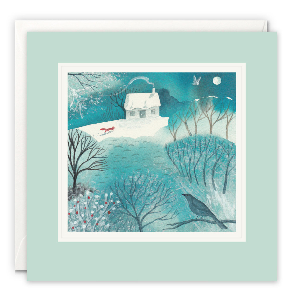 Snowy Cottage Paintworks Card L4656