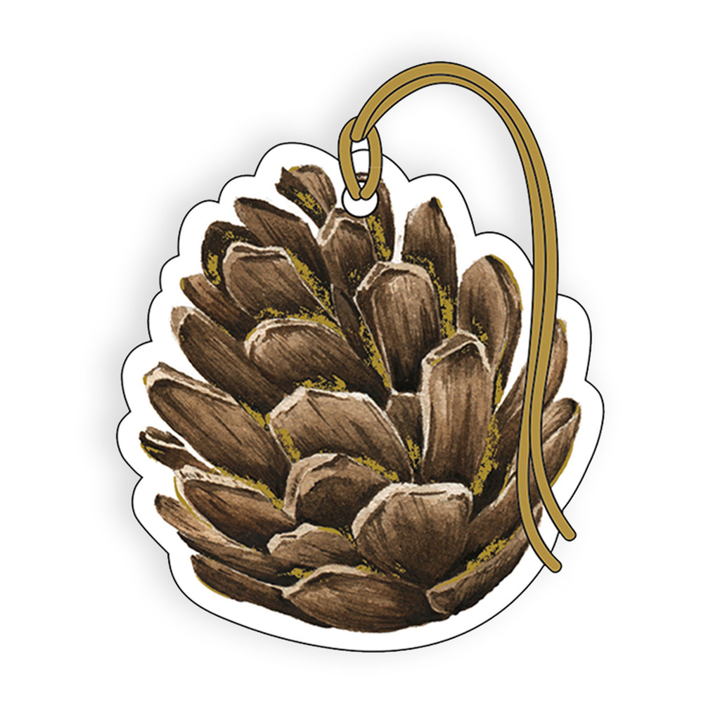 Pine Cone Gift Tag x4