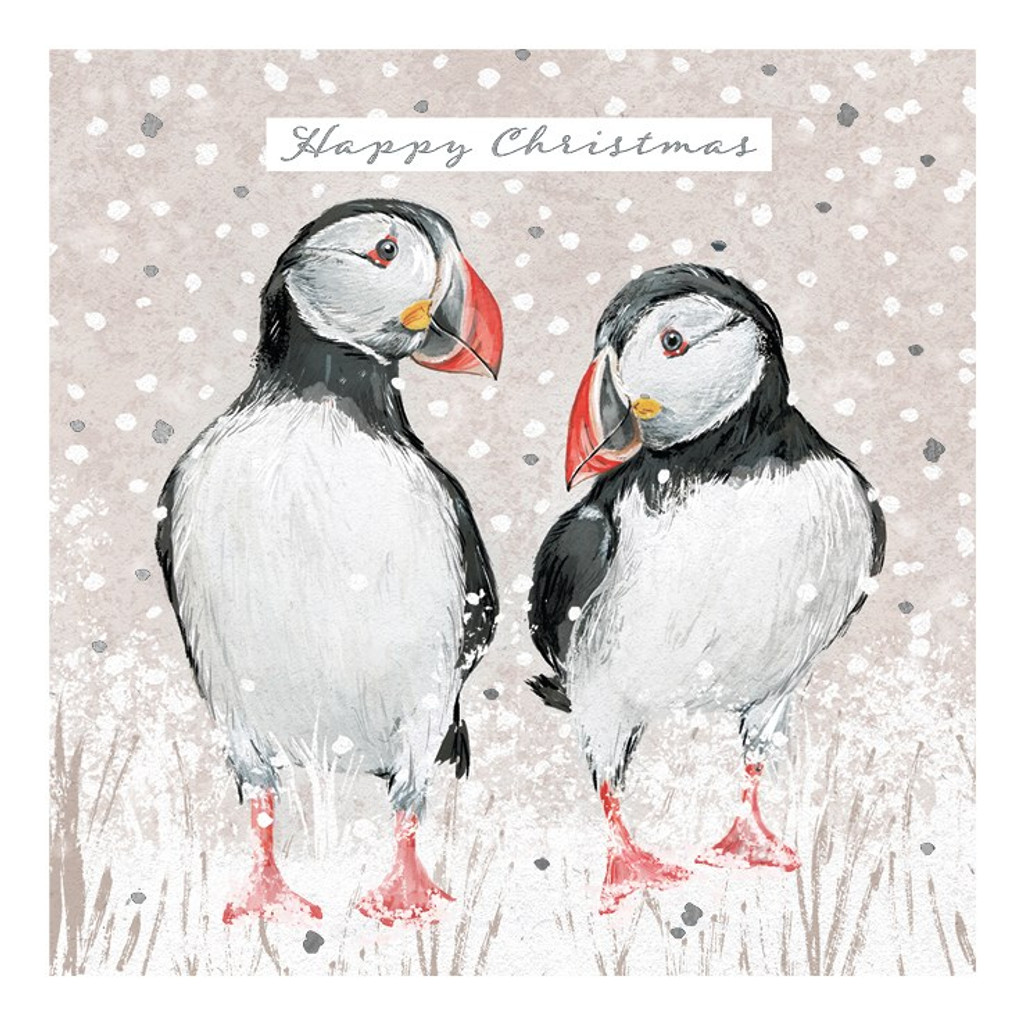 Snowy Puffins Christmas Charity Cards 6pk XP413A