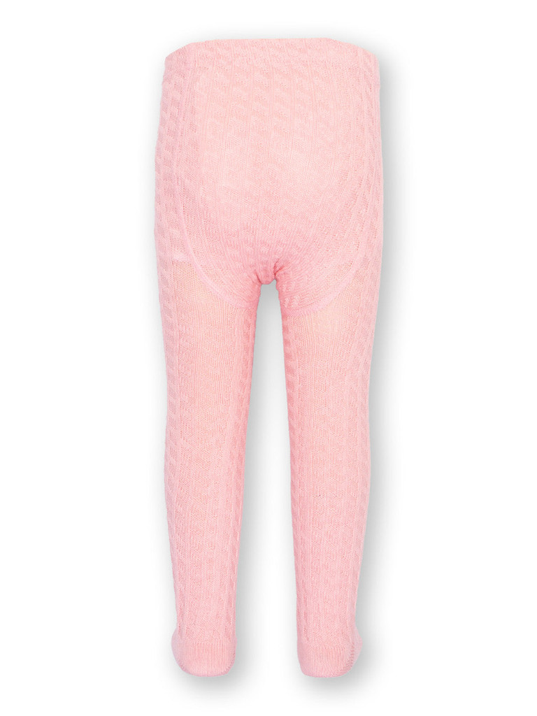 Cable Tights Dusky Pink