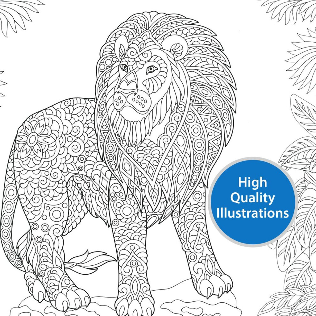 Colour Therapy Book - Amazing Animals