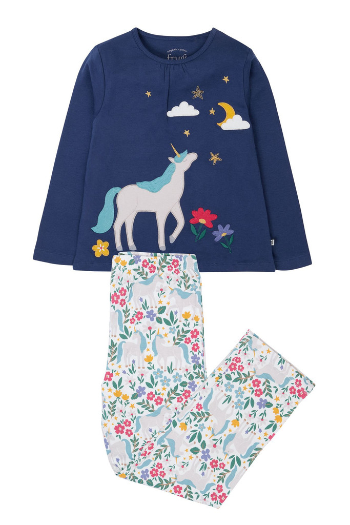 Alana Pjs - Navy / Unicorn Forest