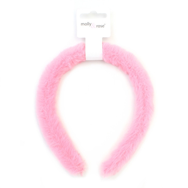 2cm Wide Faux Fur Covered Aliceband