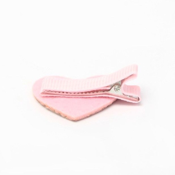 2 Diamante Heart Motif Clips 3.5cm