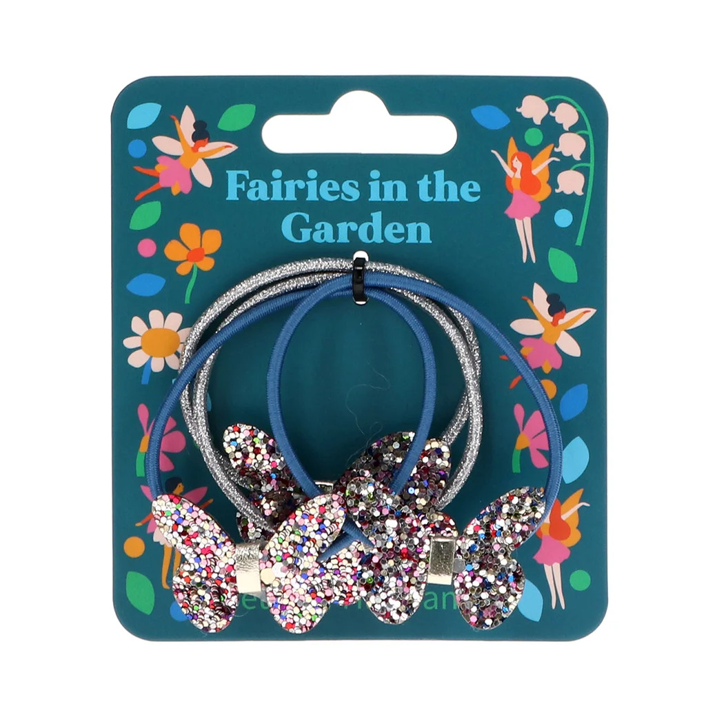 Glitter Butterfly Hair Bands (set of 4) - Fairies in the Garden