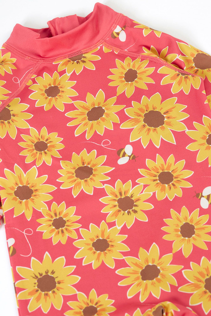Little Sun Safe Suit - Watermelon Sunflowers,