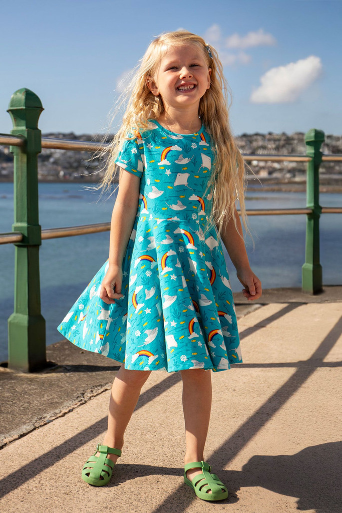 Spring Skater Dress - Rainbow Rays