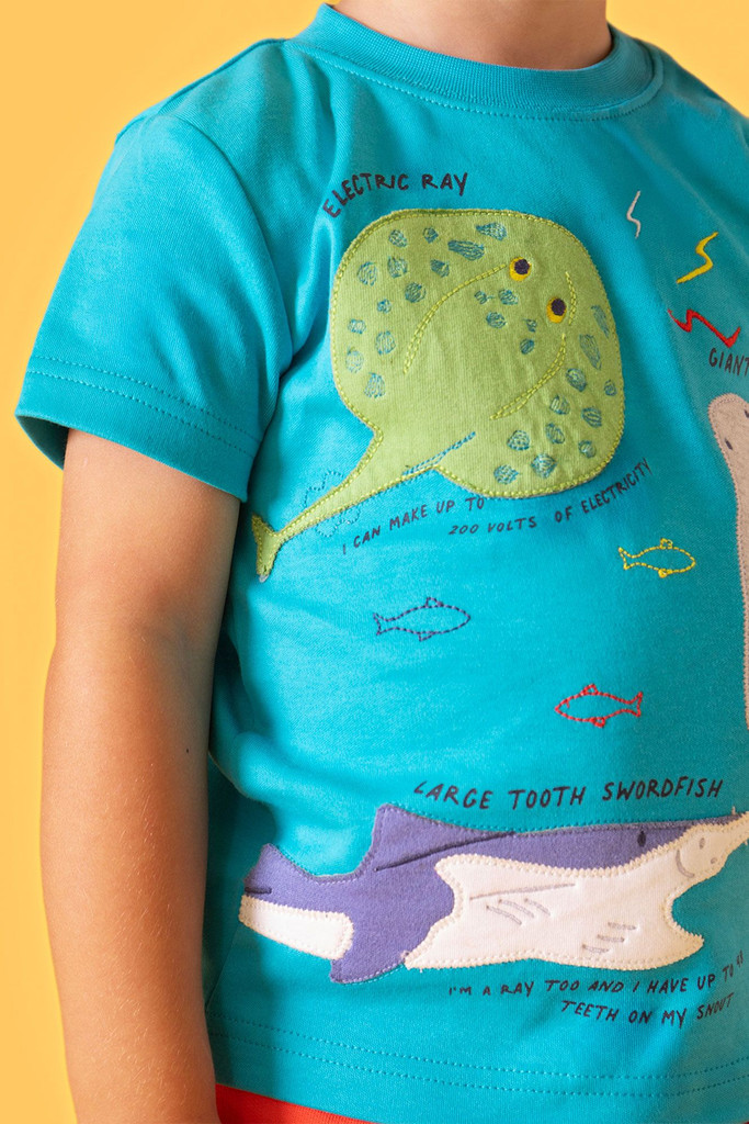 Avery Circular T-Shirt - Tropical Sea/Rays