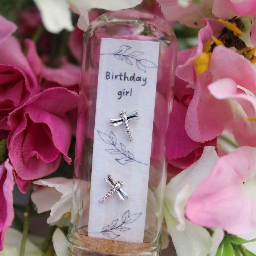 Earrings - Dragonfly Birthday Girl