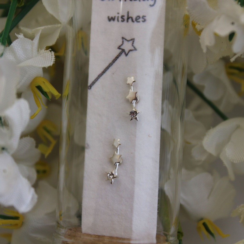 Earrings - Birthday Wishes Triple Star