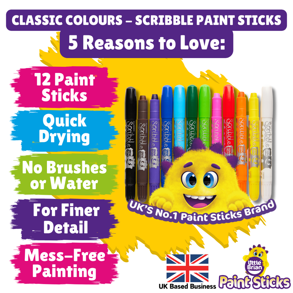 Little Brian Scribble Paint Sticks 12 Pack