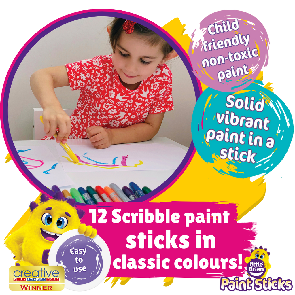 Little Brian Scribble Paint Sticks 12 Pack