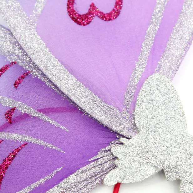 Purple Ombre Glitter Fairy Wings