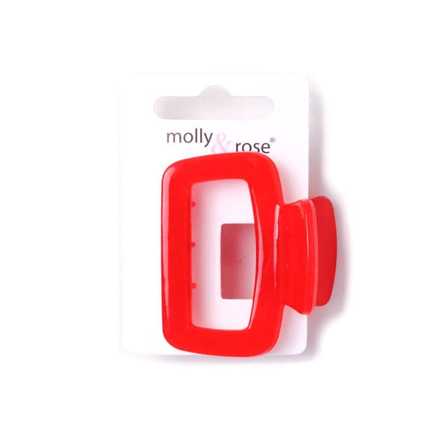 Bright Jelly Rectangle Hair Clamp