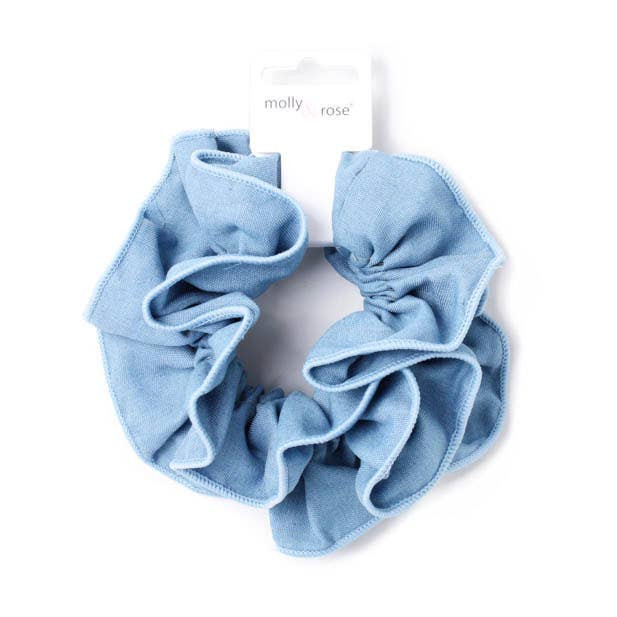 Double Layered Denim Style Scrunchie