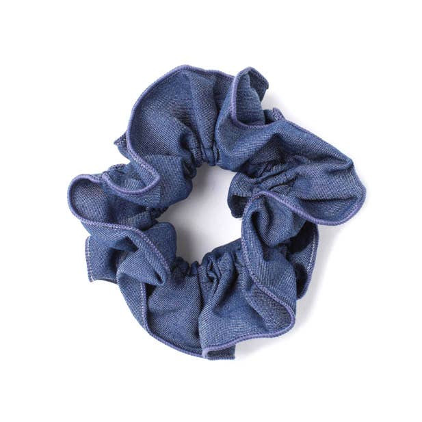 Double Layered Denim Style Scrunchie