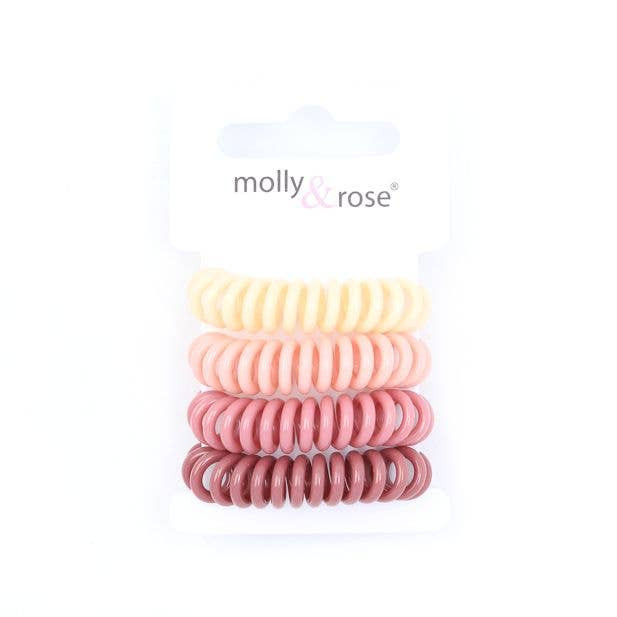 Small Telephone Elastics - Neutrals 4pk
