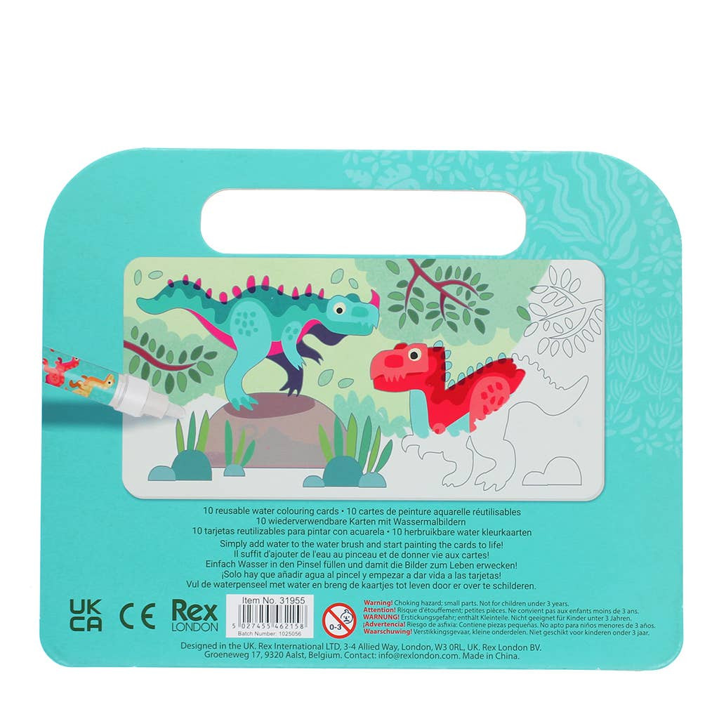 Magic Water Colouring Cards - Baby Dinos