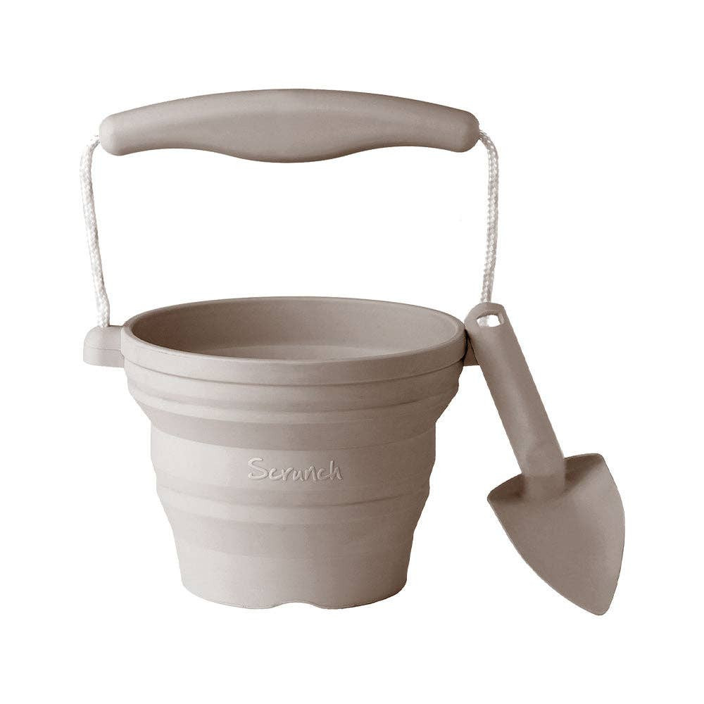 Scrunch Seedling Pot & Trowel Set: Duck Egg Blue