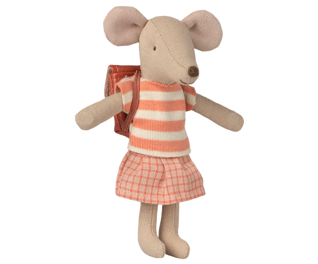 Clothes & Bag For Big Sister Mouse - Coral
